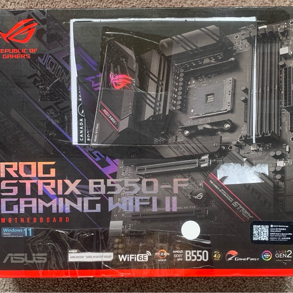 ASUS ROG Strix B550-F RGB Gaming Motherboard w/ wifi 6